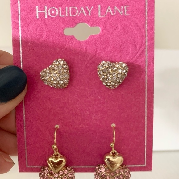 NWT Holiday Lane heart earrings ♥️❤️💕💙 - Picture 4 of 6